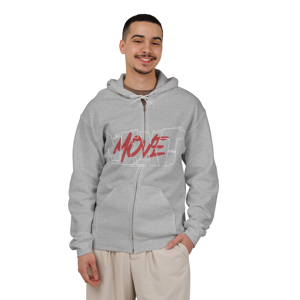Next With Heart Zip Hoodie — 'NEXT' Graffiti Heart Full-Zip Hoodie
