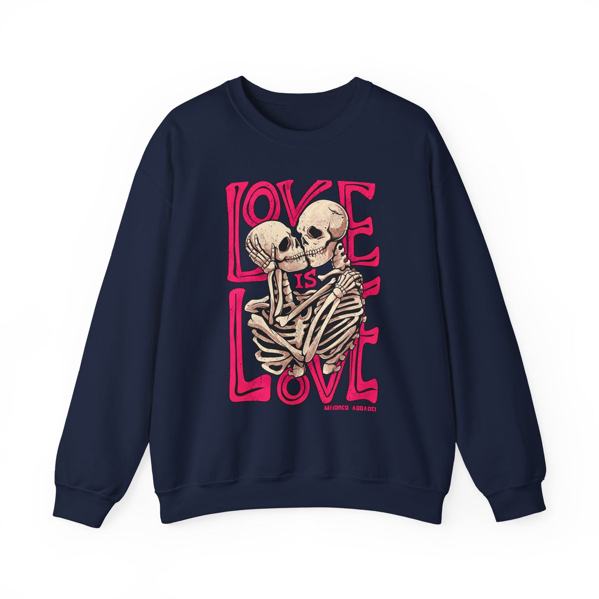Skeleton Couple 'Love Is Love' Crewneck Sweatshirt
