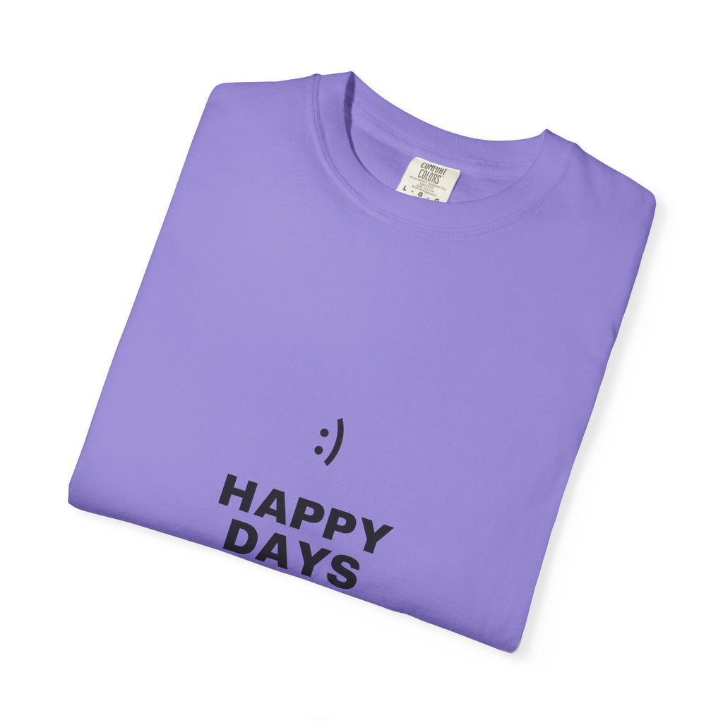 Happy Days T-Shirt — Minimal Smiley Graphic Tee