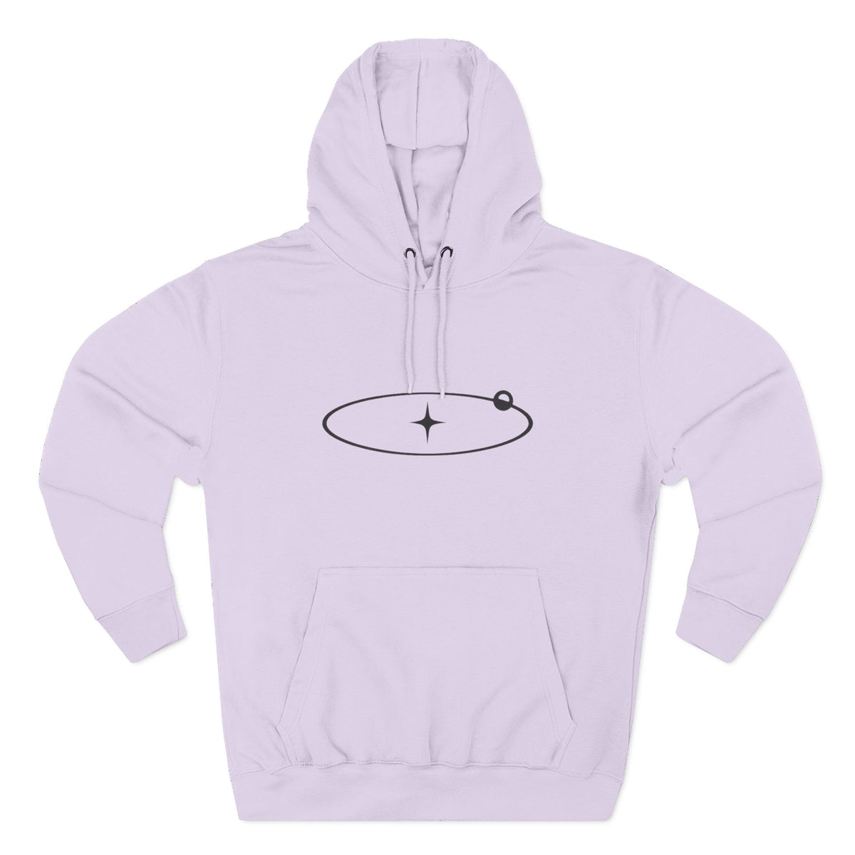 Minimal Orbit Hoodie — Simple Space Graphic Pullover