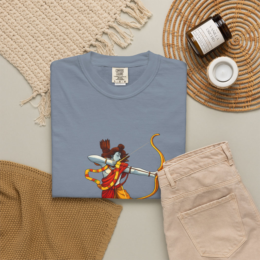 Ram Archer T-Shirt with ‘Jai Shri Ram’ Hindi Script — Hindu Festival & Devotional Tee