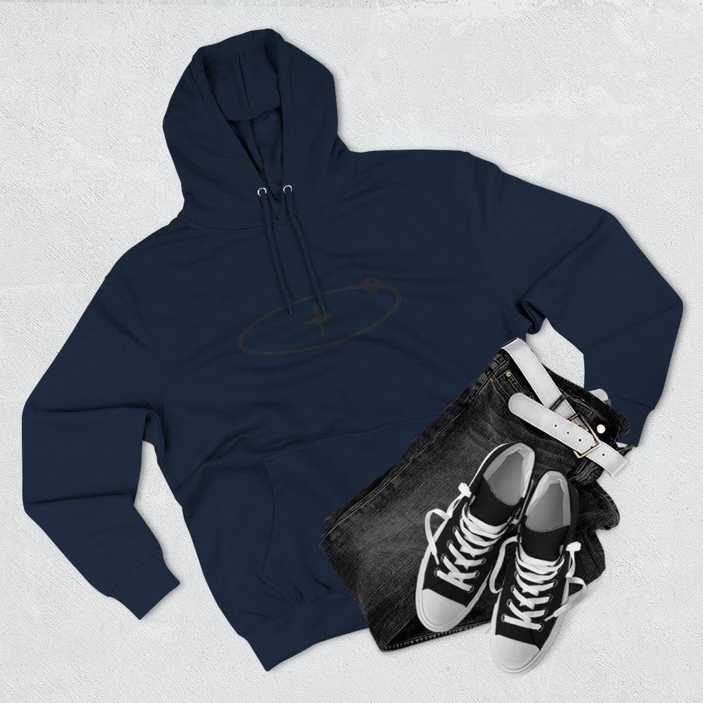 Minimal Orbit Hoodie — Simple Space Graphic Pullover