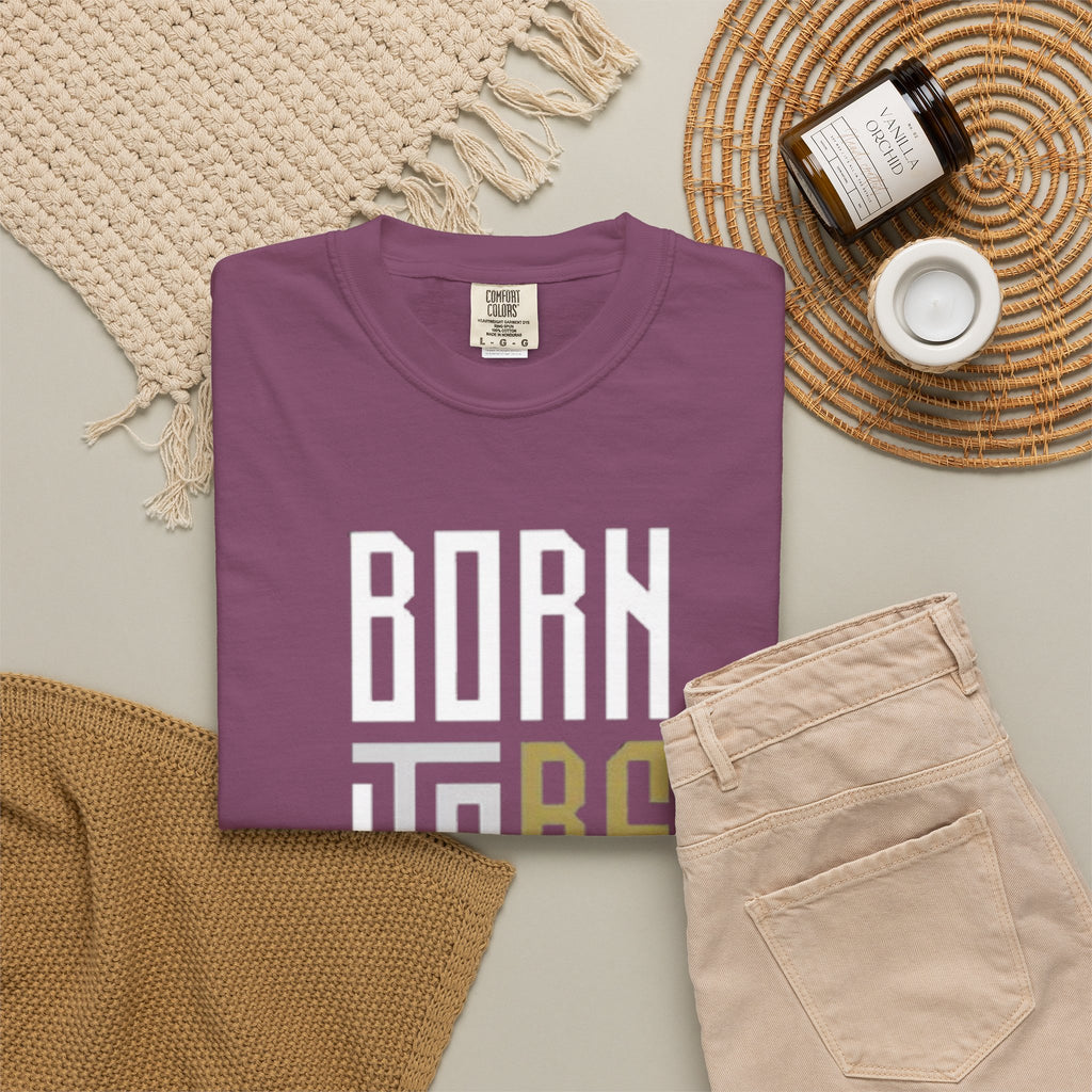 T-Shirt — "Born To Be Untile" Bold Vertical Typography Tee