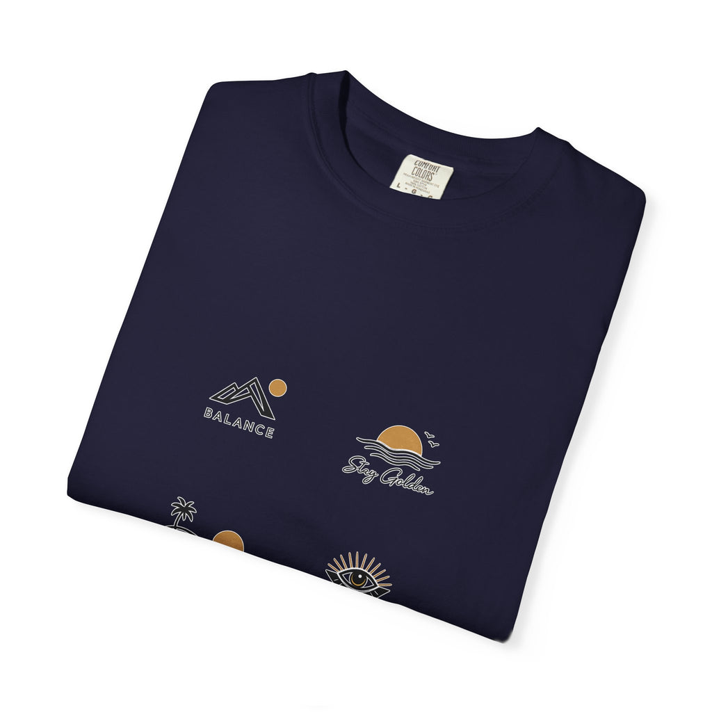 Paradise Club Tee — Minimal Sunset Palm Graphic T-Shirt
