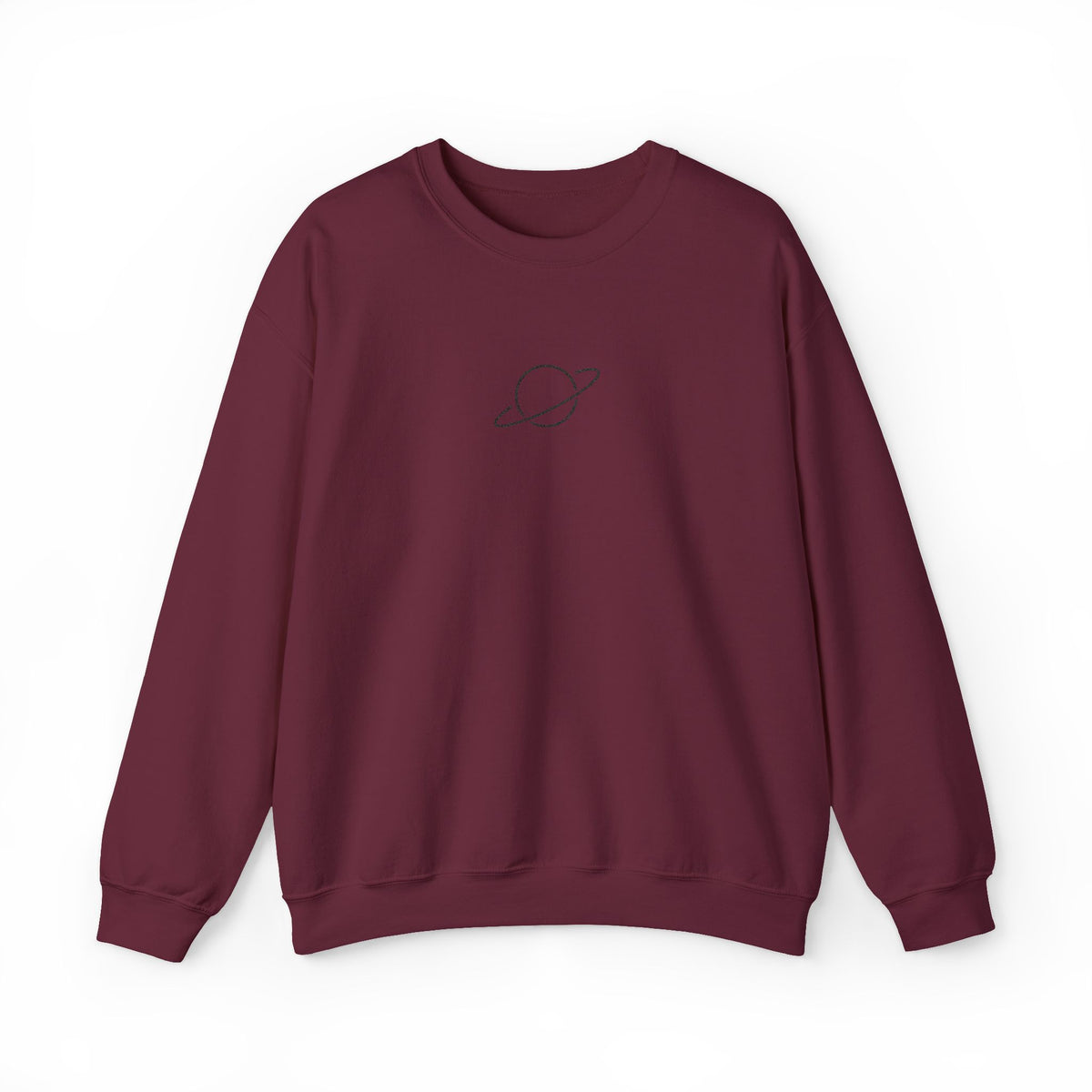 Minimal Planet Crewneck Sweatshirt Embroidered