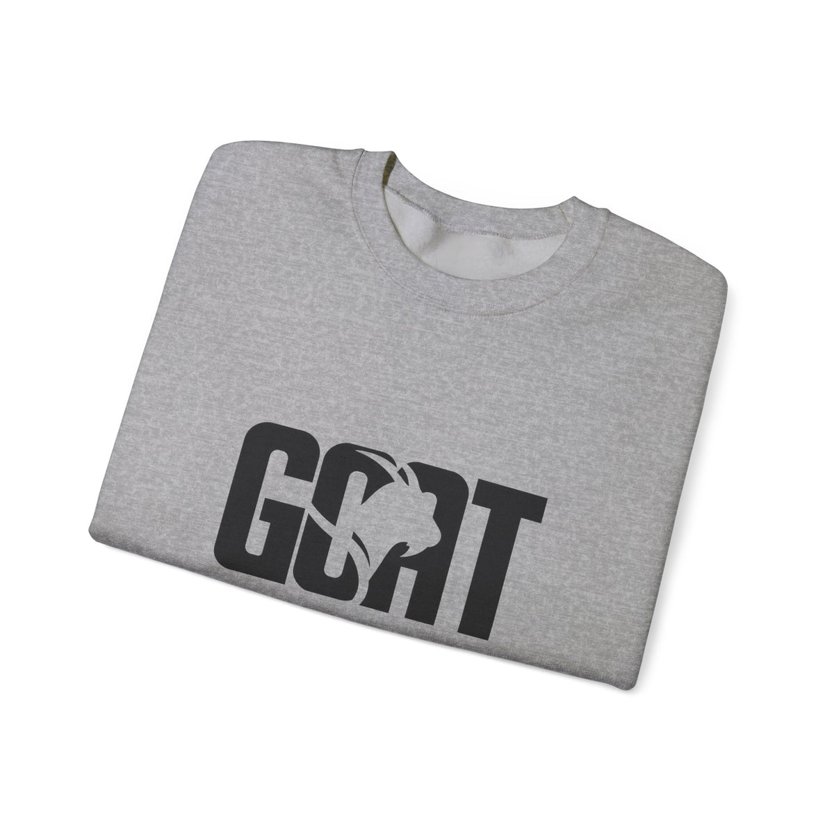 GOAT Graphic Sweatshirt — Athletic "GOAT" Logo Crewneck for Sports Fans