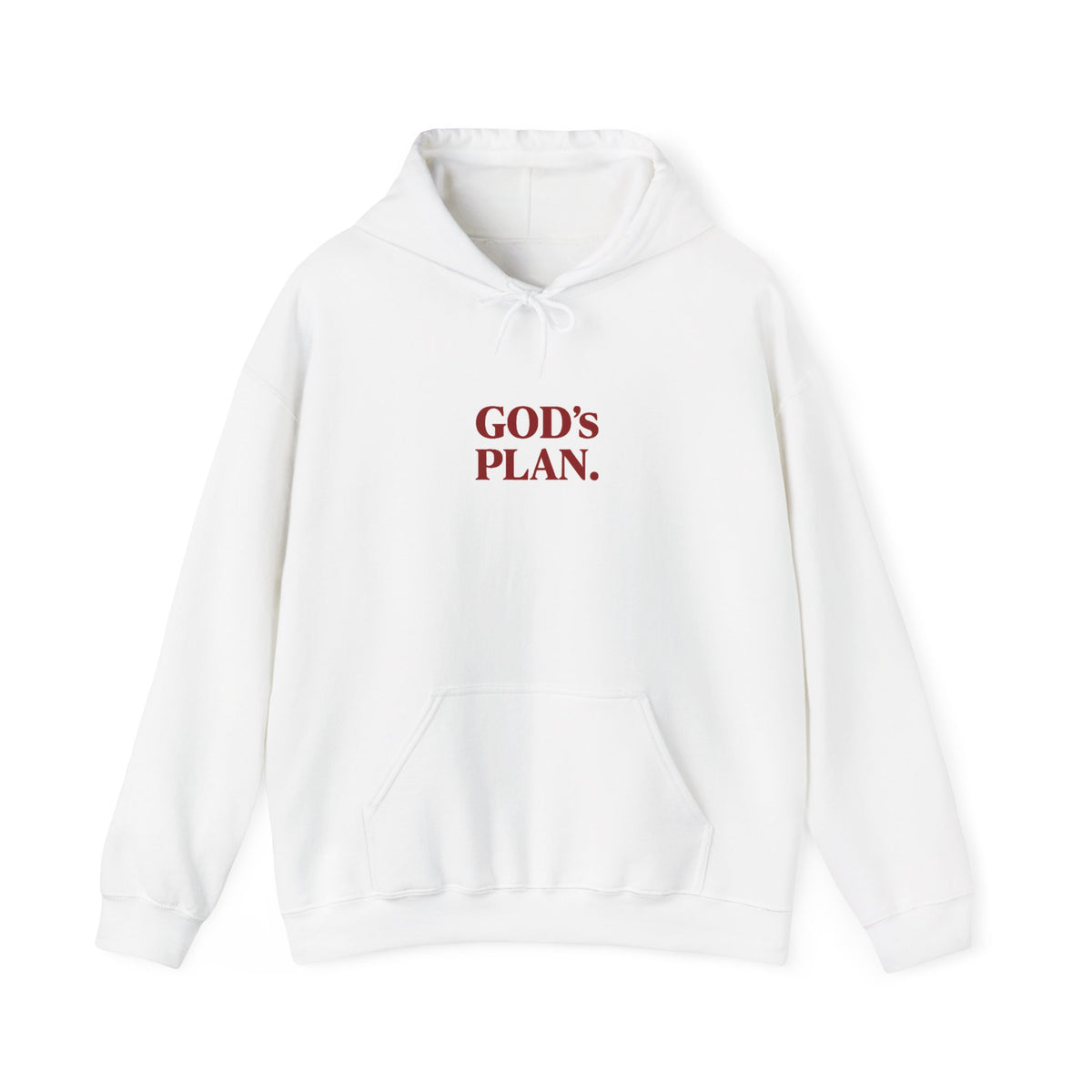 God's Plan Hoodie — Faith-Inspired White Pullover