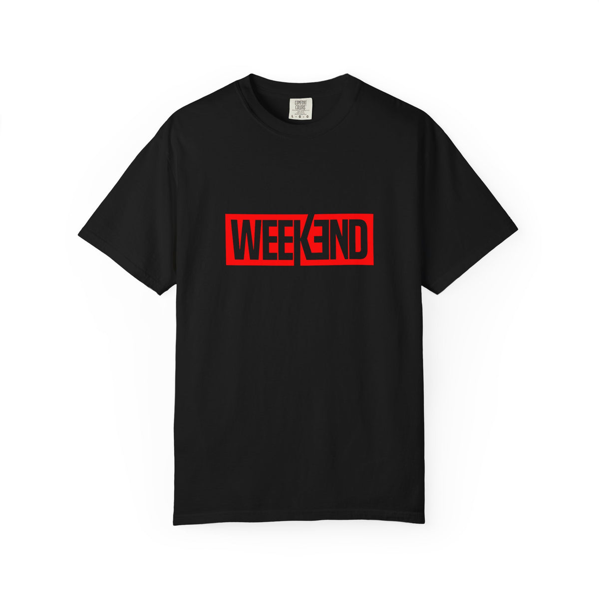 Weekend Box Logo T-Shirt — Retro Red Graphic Tee