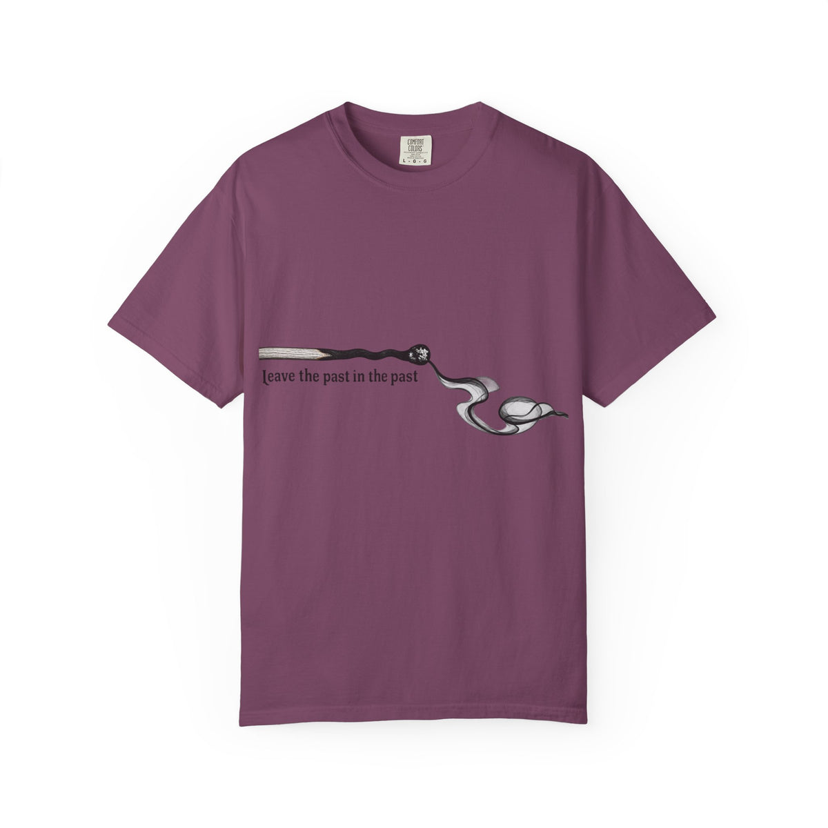 T-Shirt — Minimal Smoking Pipe Graphic “Leave the Past in the Past”