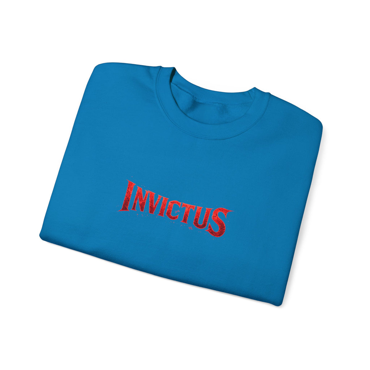 Invictus Crewneck Sweatshirt — Bold Red Script Pullover
