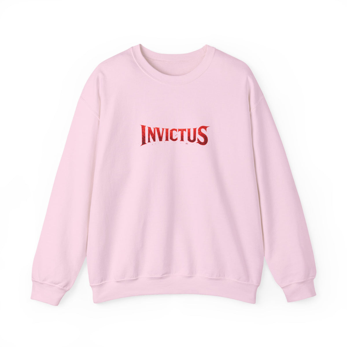 Invictus Crewneck Sweatshirt — Bold Red Script Pullover