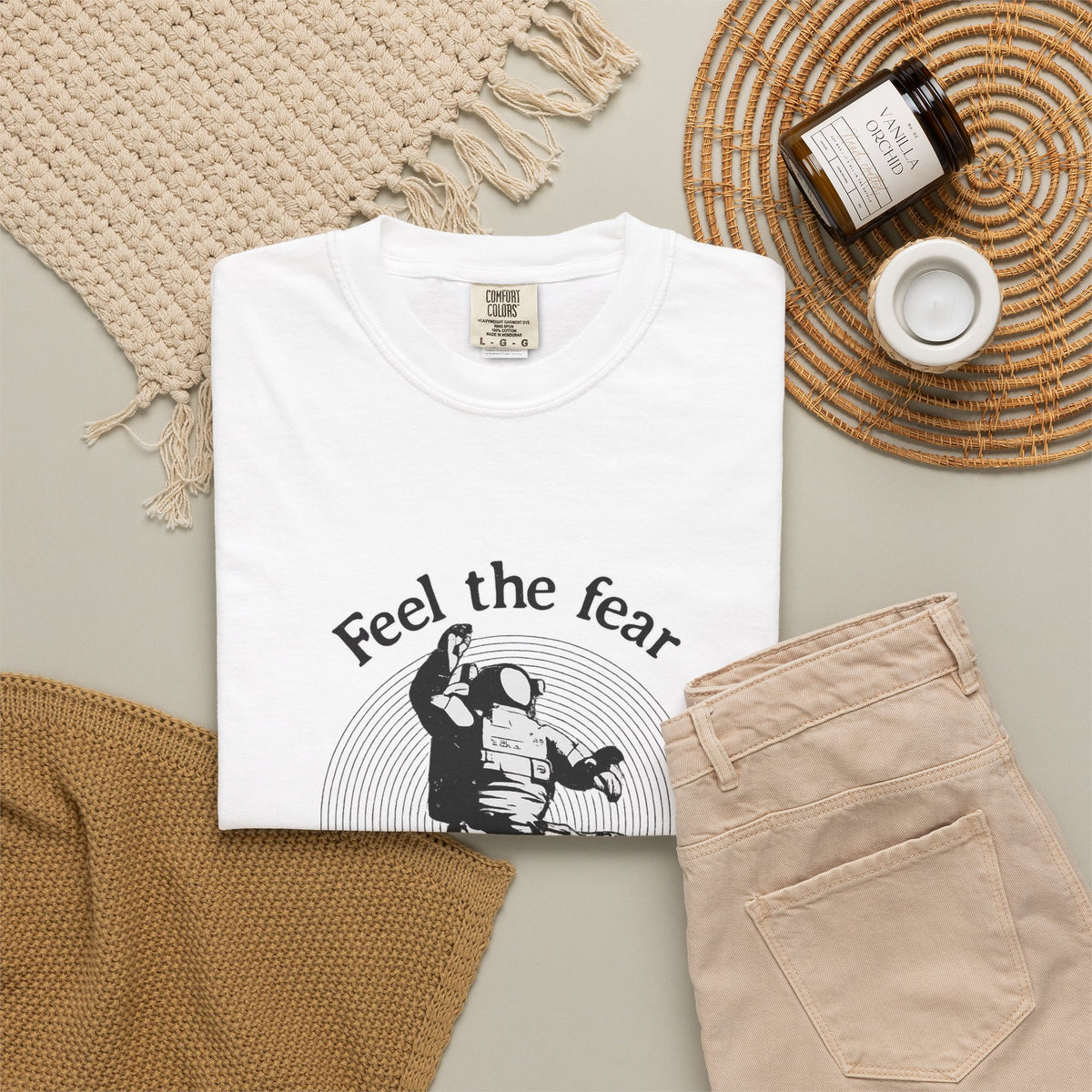 Astronaut 'Feel the Fear and Do It Anyway' Graphic T‑Shirt