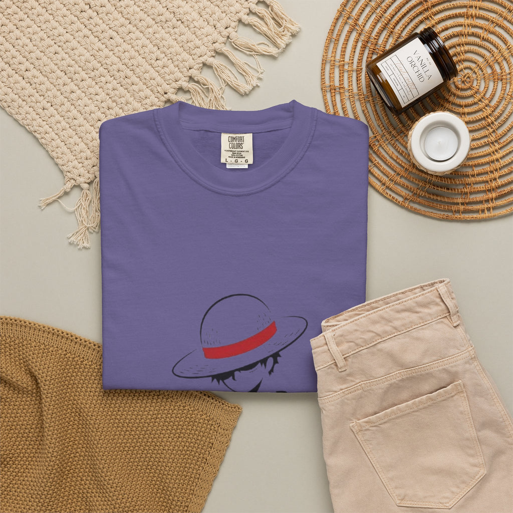 Minimal Straw Hat Silhouette T-Shirt