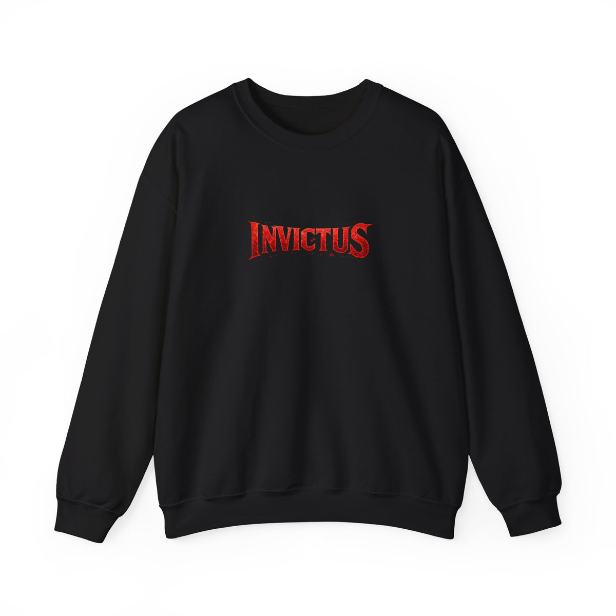 Invictus Crewneck Sweatshirt — Bold Red Script Pullover