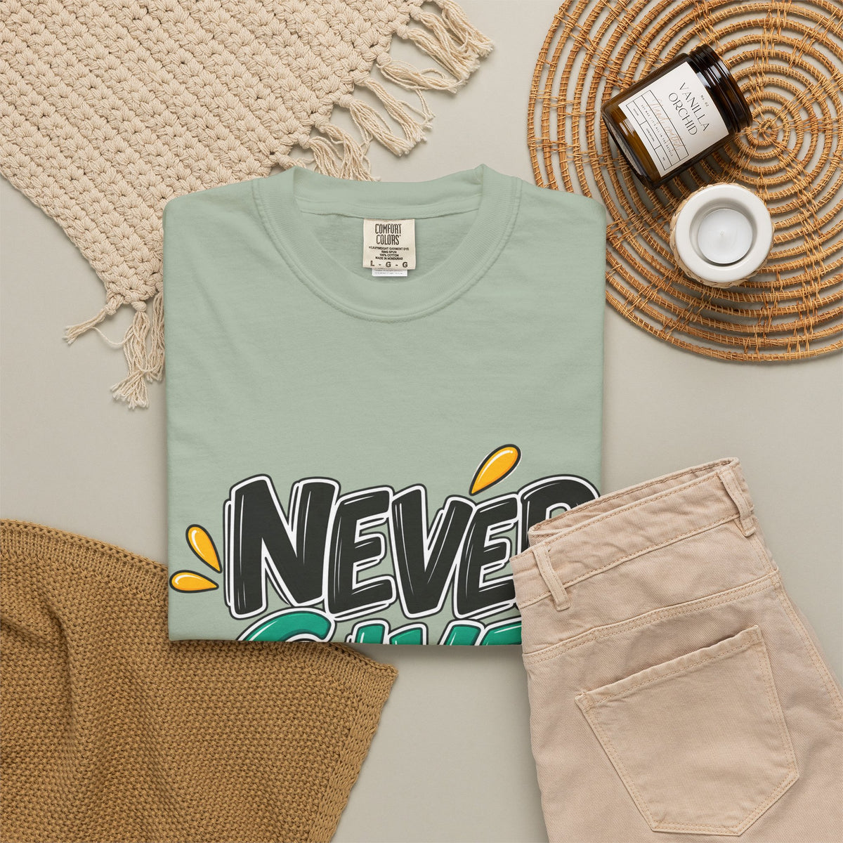 Never Give Up T-Shirt — Motivational Graphic Tee