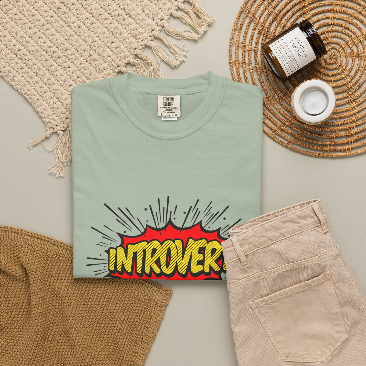 Introvert Comic Pop T-Shirt — Graphic "INTROVERT!" Tee