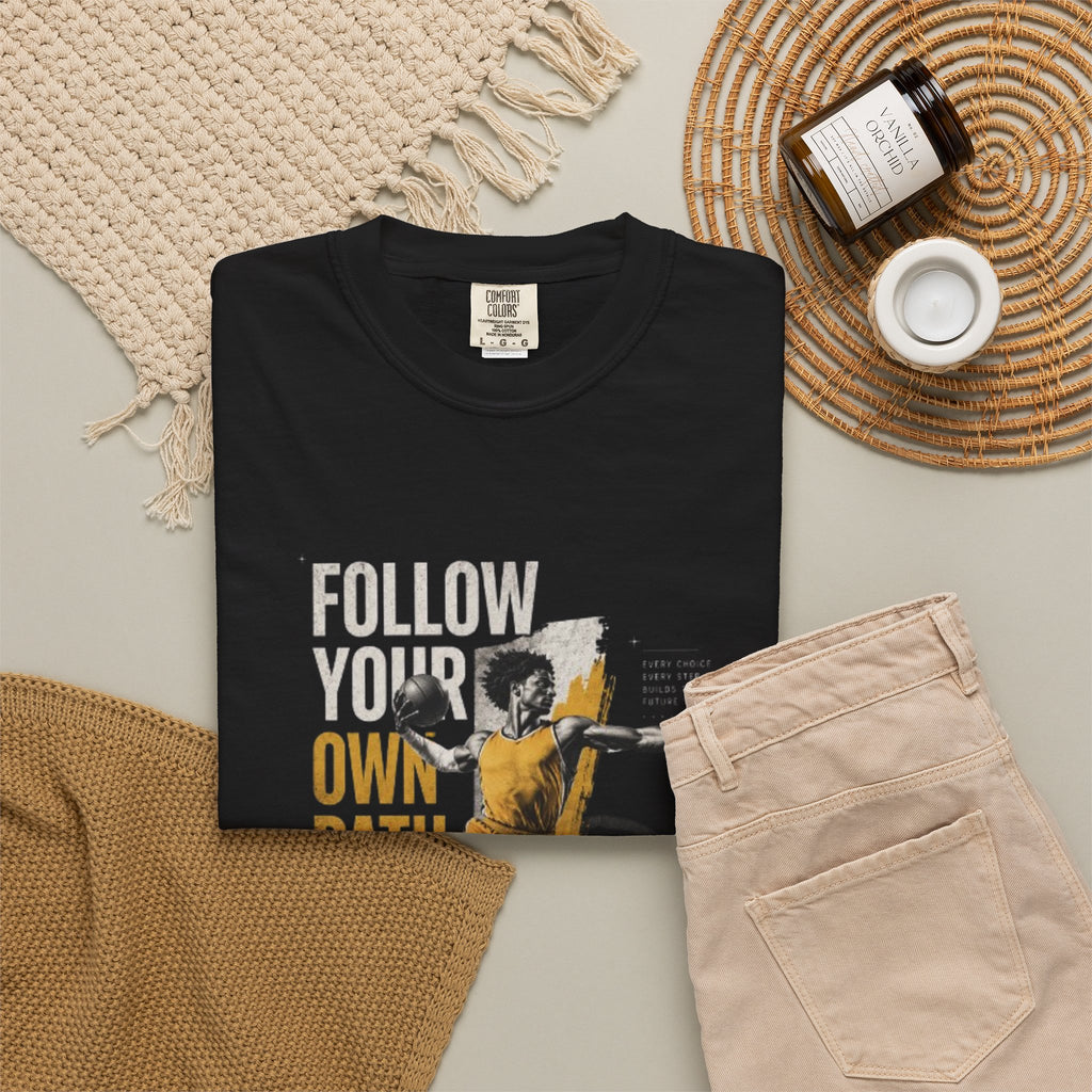 Follow Your Own Path T-Shirt — Inspirational Soccer Player Graphic Tee
