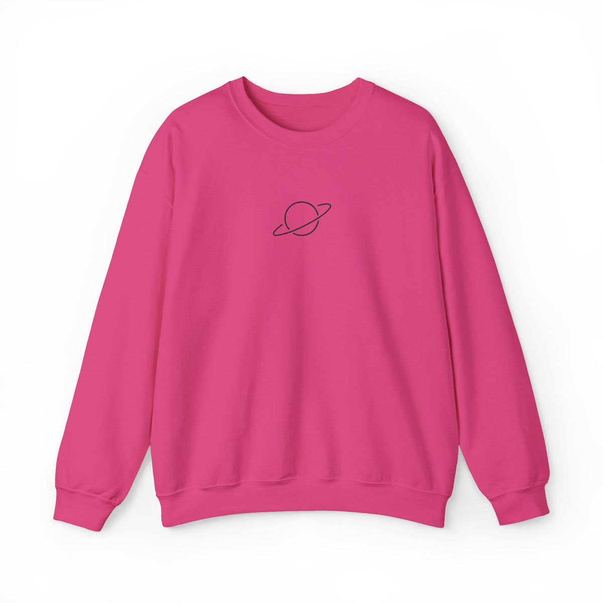 Minimal Planet Crewneck Sweatshirt Embroidered