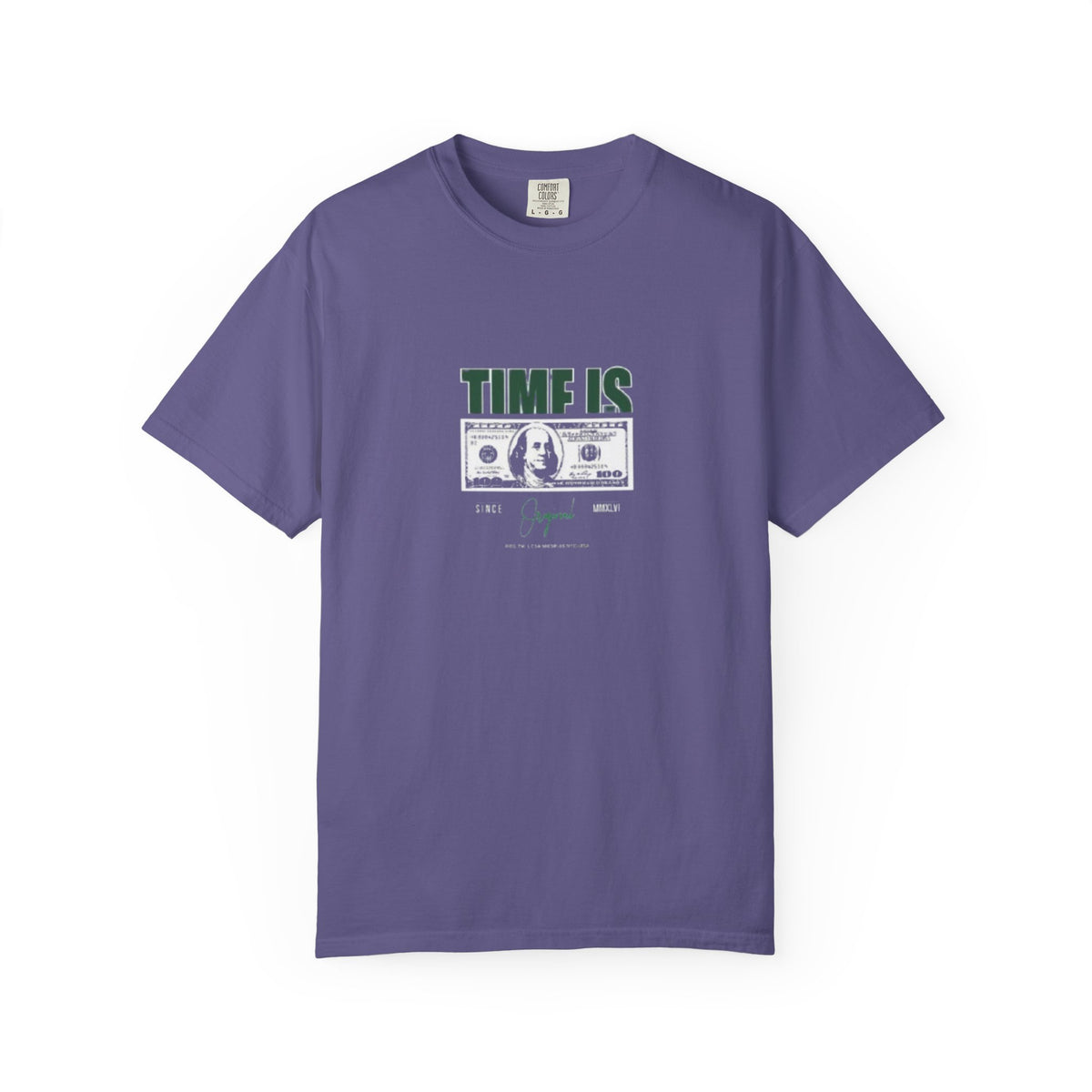 Money Vibe T-Shirt — "TIME IS" Graphic Dollar Bill Tee
