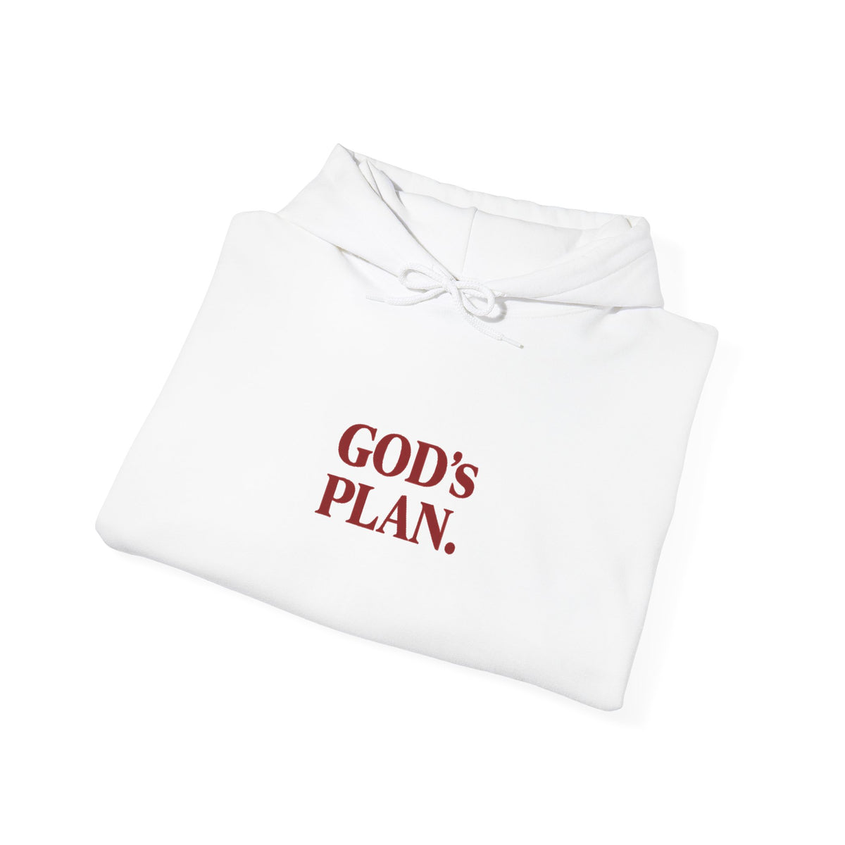 God's Plan Hoodie — Faith-Inspired White Pullover
