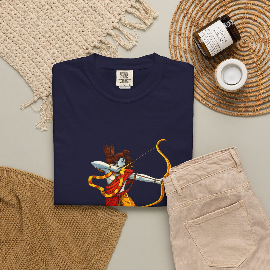 Ram Archer T-Shirt with ‘Jai Shri Ram’ Hindi Script — Hindu Festival & Devotional Tee