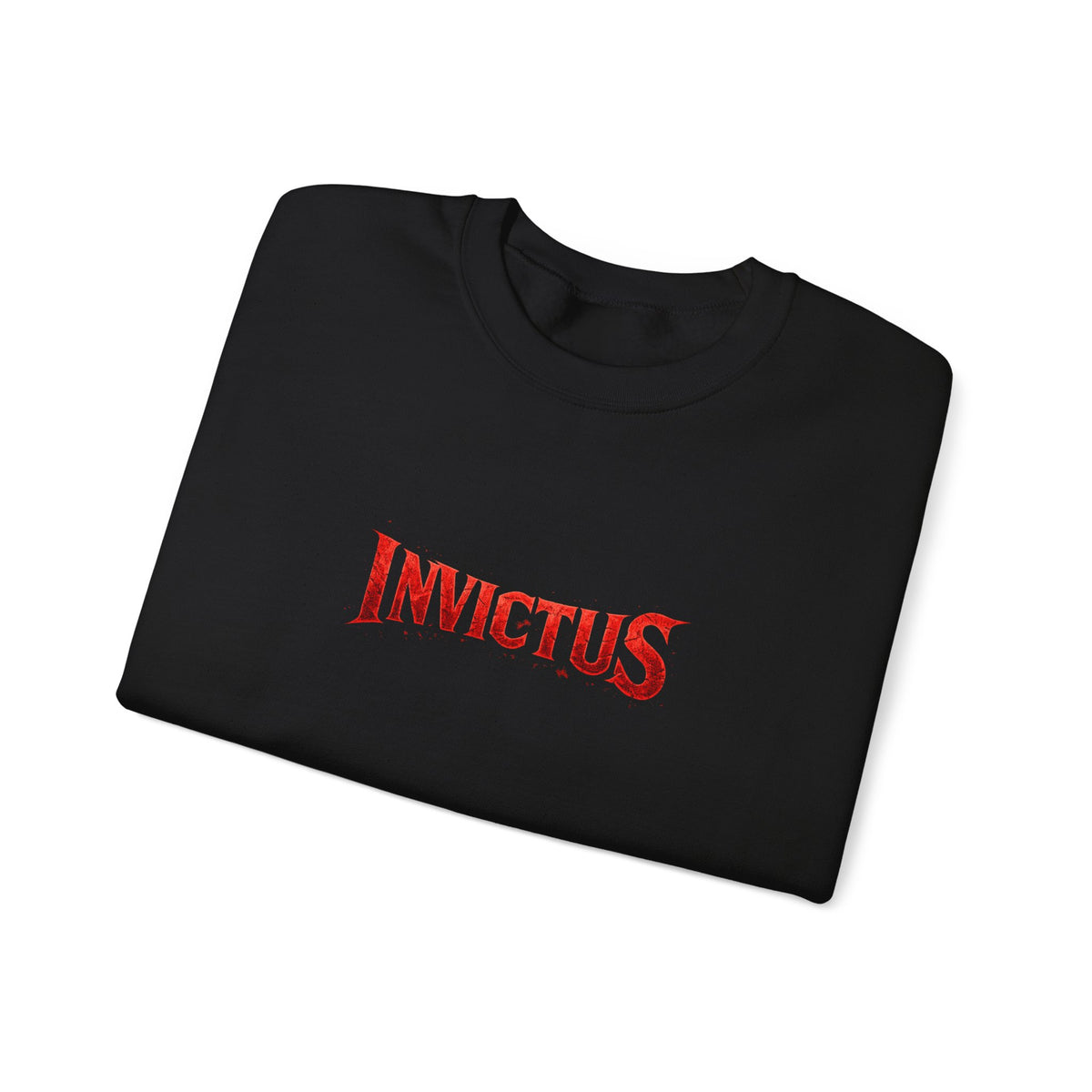 Invictus Crewneck Sweatshirt — Bold Red Script Pullover