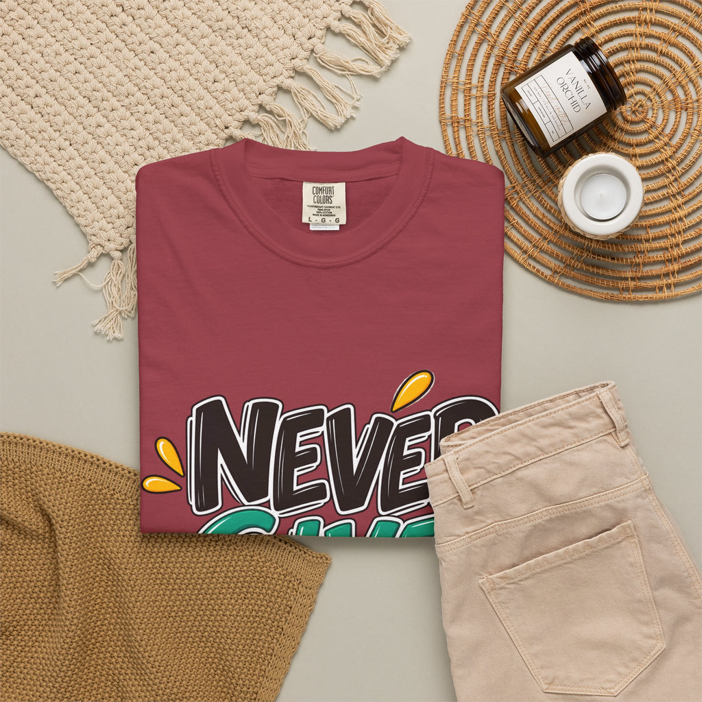 Never Give Up T-Shirt — Motivational Graphic Tee