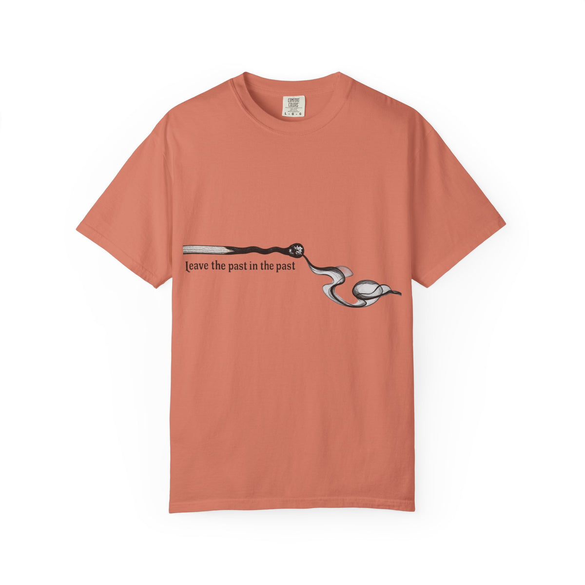 T-Shirt — Minimal Smoking Pipe Graphic “Leave the Past in the Past”