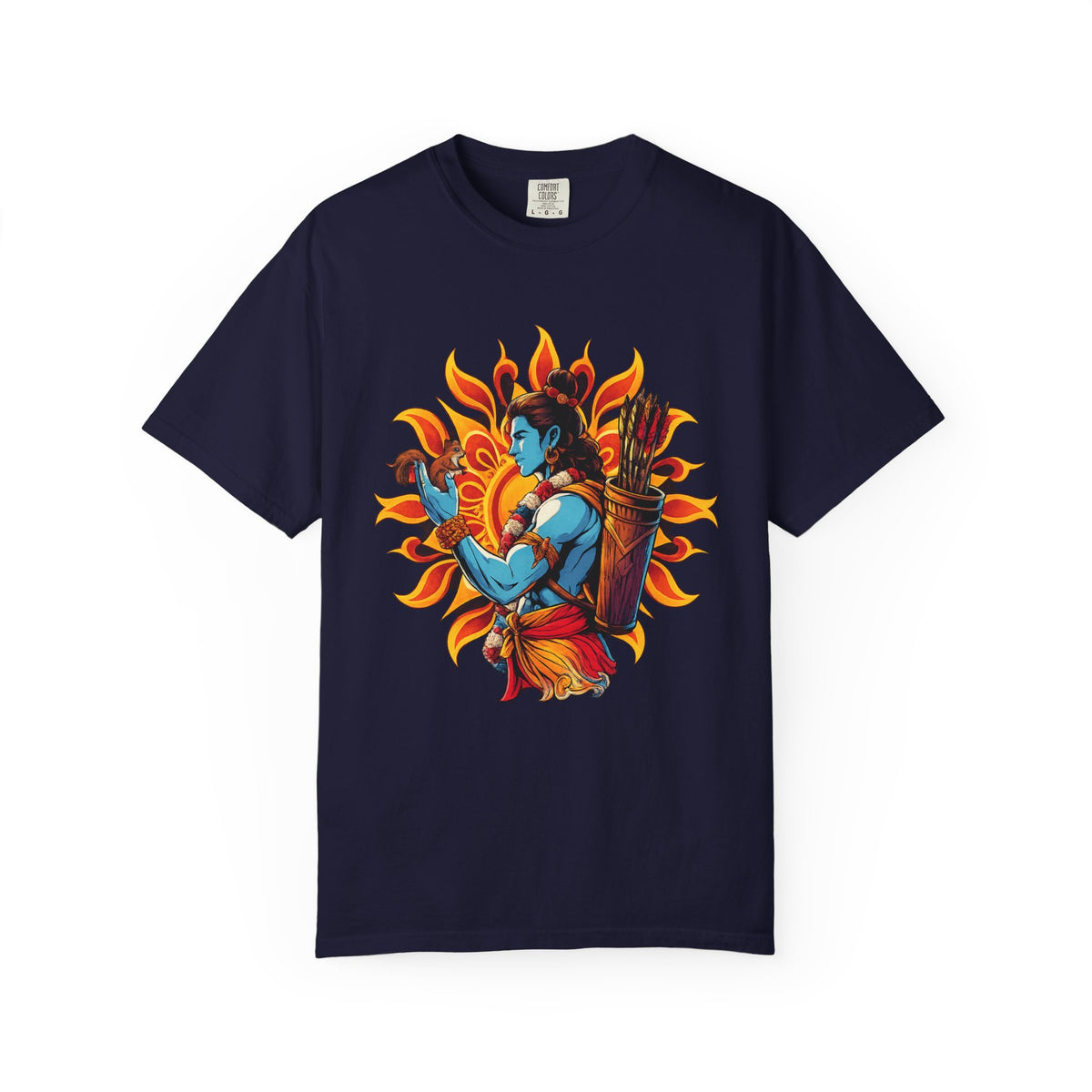 T-Shirt Ram Ji — Mythic Archer Illustration Tee (Sunburst Warrior Graphic)
