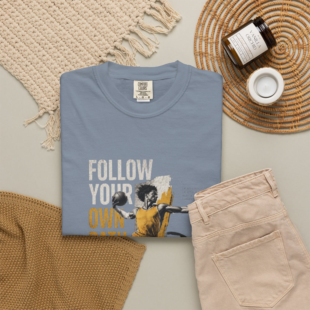 Follow Your Own Path T-Shirt — Inspirational Soccer Player Graphic Tee