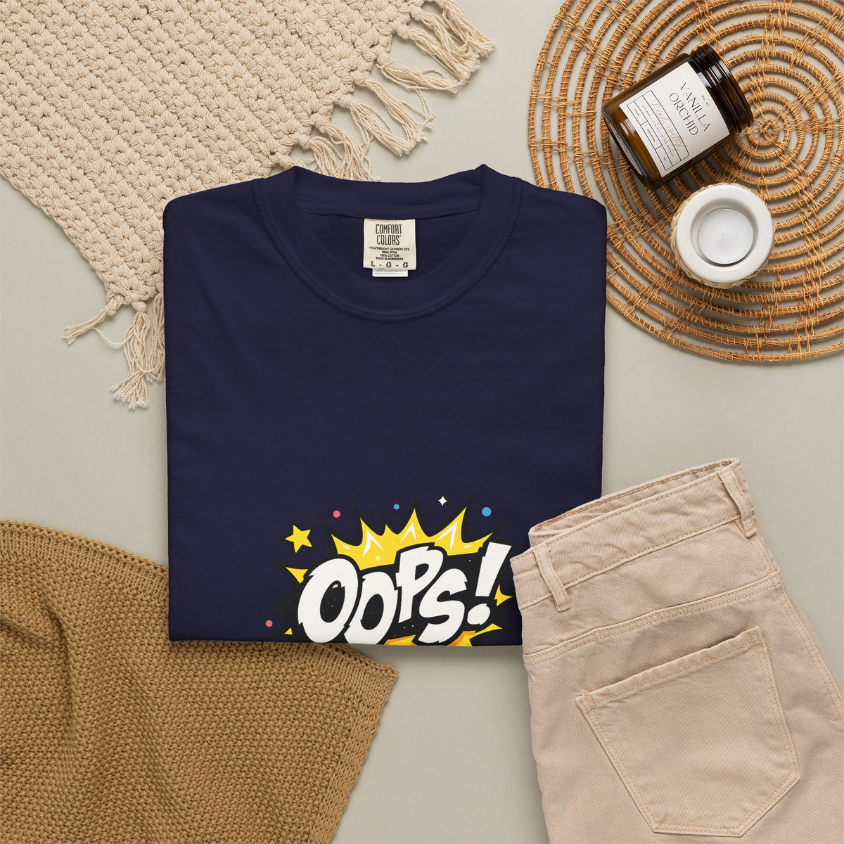 Oops! Comic Graphic T-Shirt — Retro Pop Art Tee