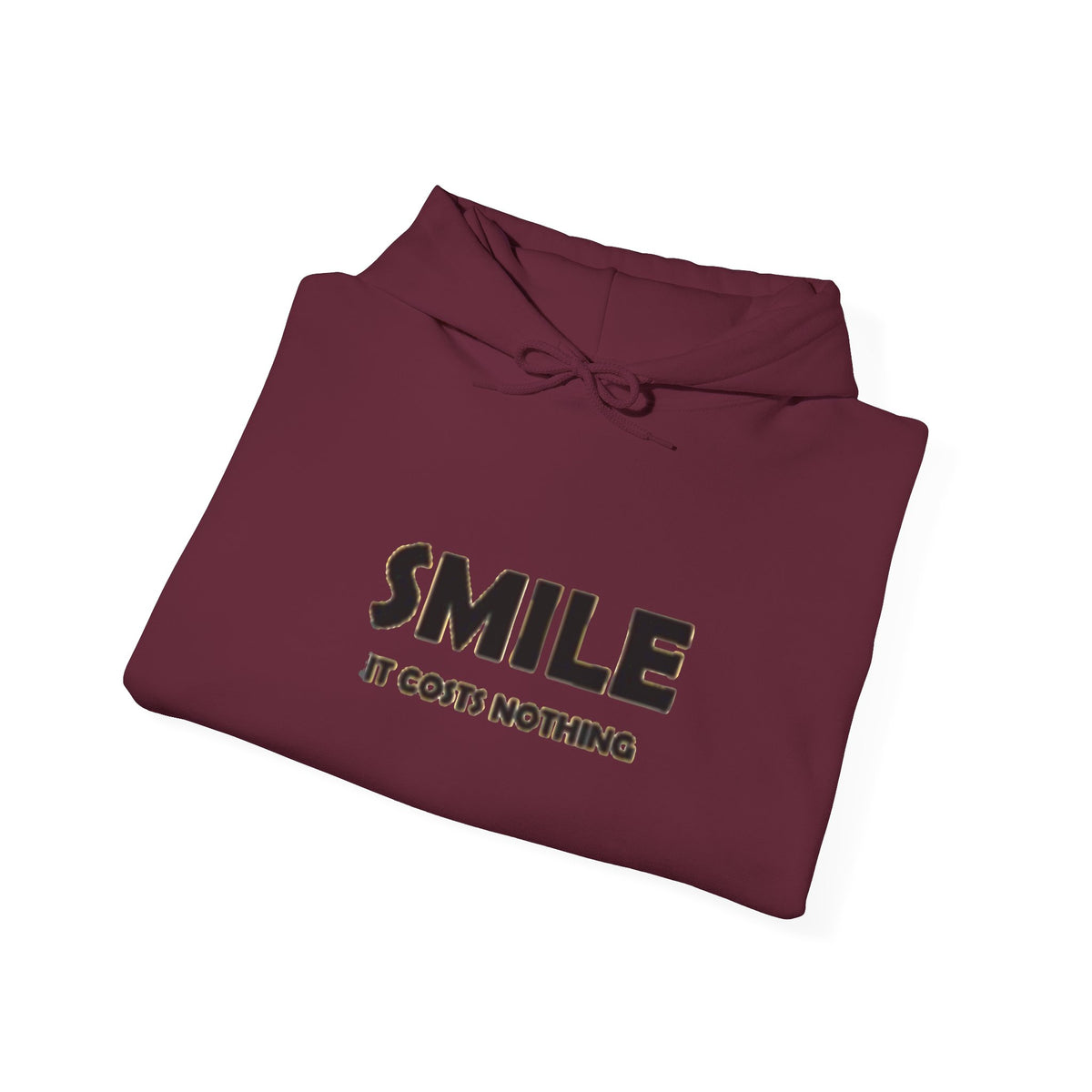 Smile It Costs Nothing Hoodie — Minimalist Positive Message Hooded Sweatshirt
