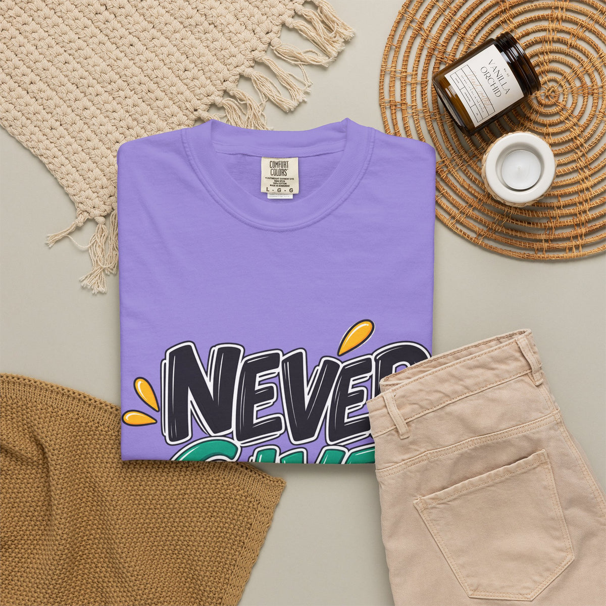 Never Give Up T-Shirt — Motivational Graphic Tee