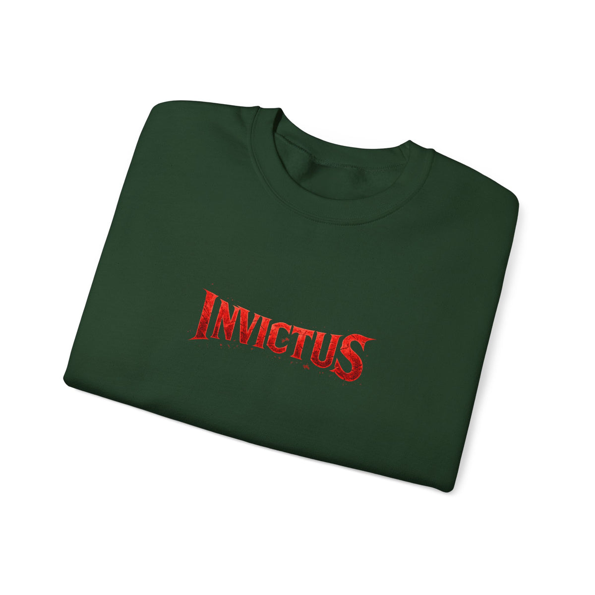 Invictus Crewneck Sweatshirt — Bold Red Script Pullover