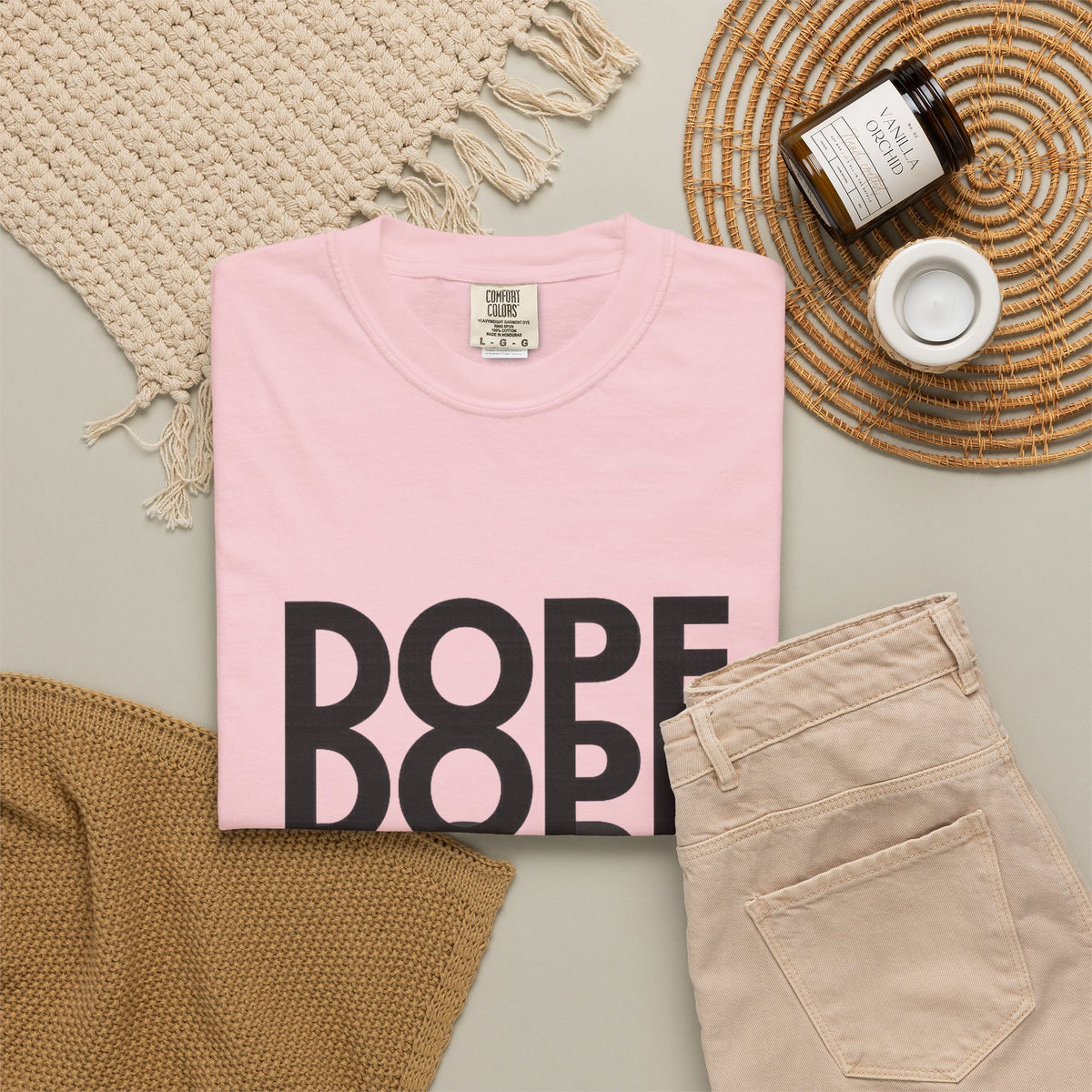 Dope Repeat Graphic T-Shirt — Retro Stacked Typography Tee