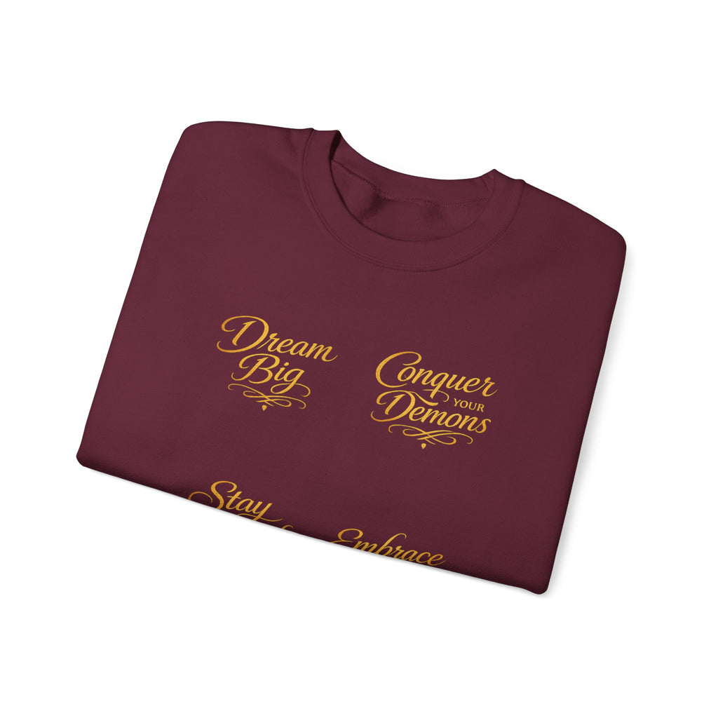 Embrace the Pain Crewneck Sweatshirt — Motivational Graphic Pullover