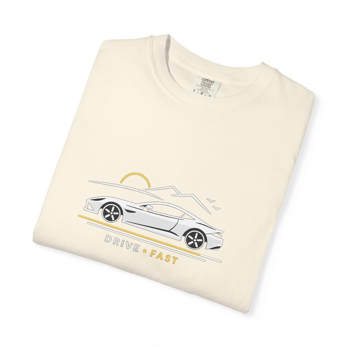 Drive Fast Sports Car T‑Shirt — Vintage Road Trip Graphic