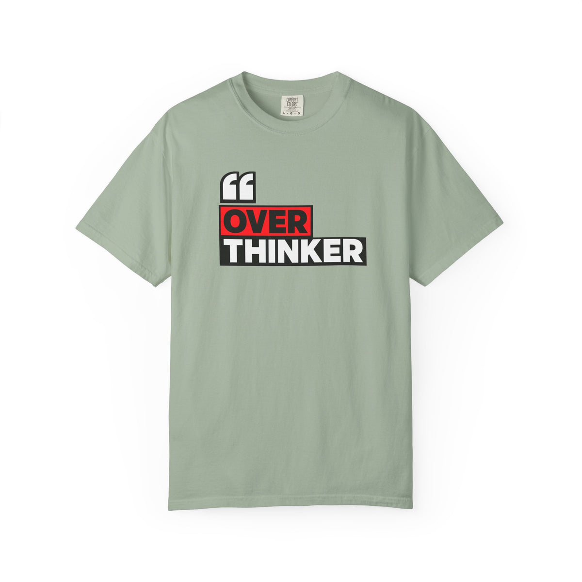 Overthinker Graphic T-Shirt — Bold Red & Black Text Tee