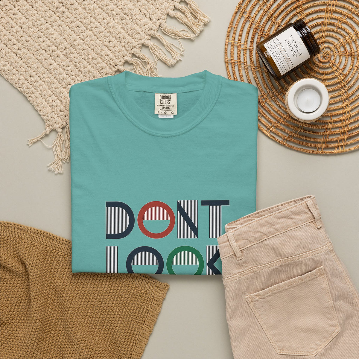 Don't Look Back T-Shirt — Retro Motivational Graphic Tee