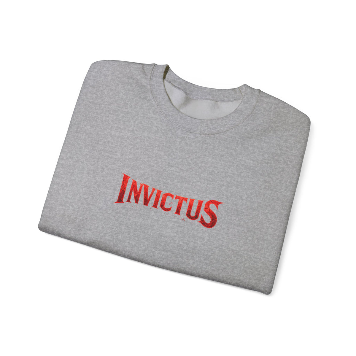 Invictus Crewneck Sweatshirt — Bold Red Script Pullover