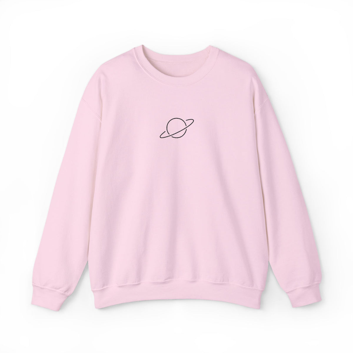 Minimal Planet Crewneck Sweatshirt Embroidered
