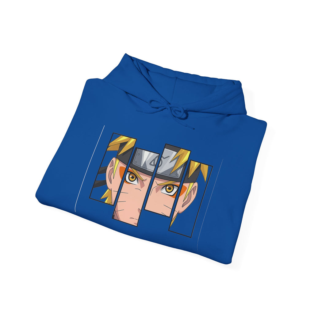 Anime Eyes Split-Panel Hoodie