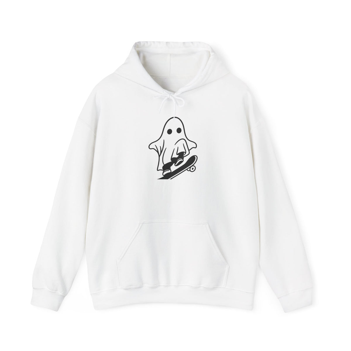 Ghost Skateboard Hoodie — Cute Skateboarding Ghost Graphic Sweatshirt