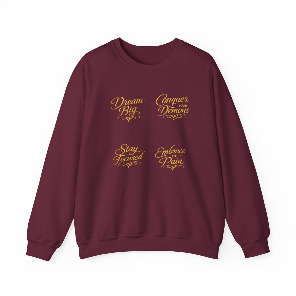 Embrace the Pain Crewneck Sweatshirt — Motivational Graphic Pullover