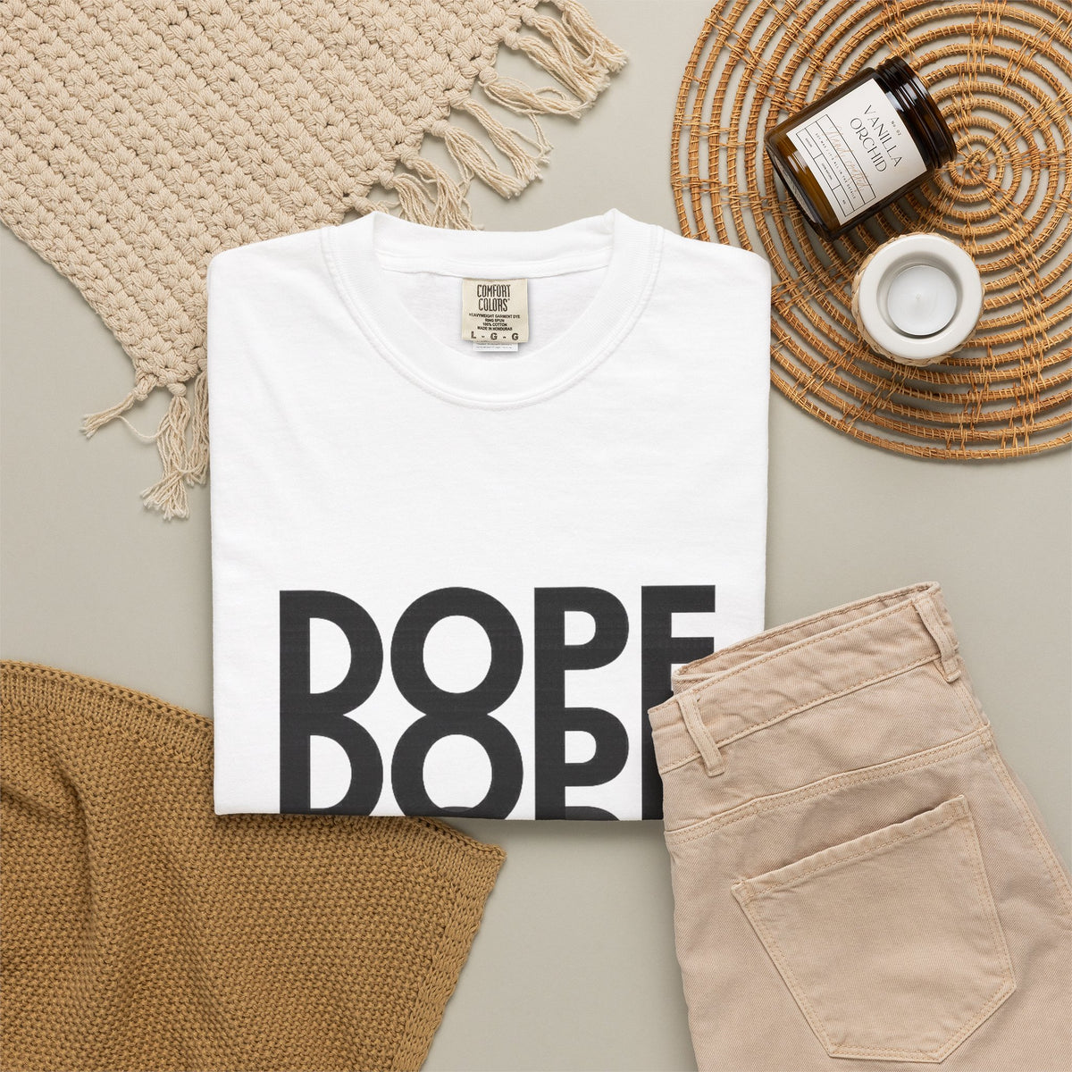 Dope Repeat Graphic T-Shirt — Retro Stacked Typography Tee