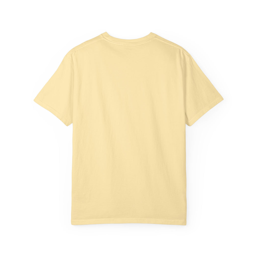 Sunset Minimalist T-Shirt — Red Sun Over Wavy Lines Tee