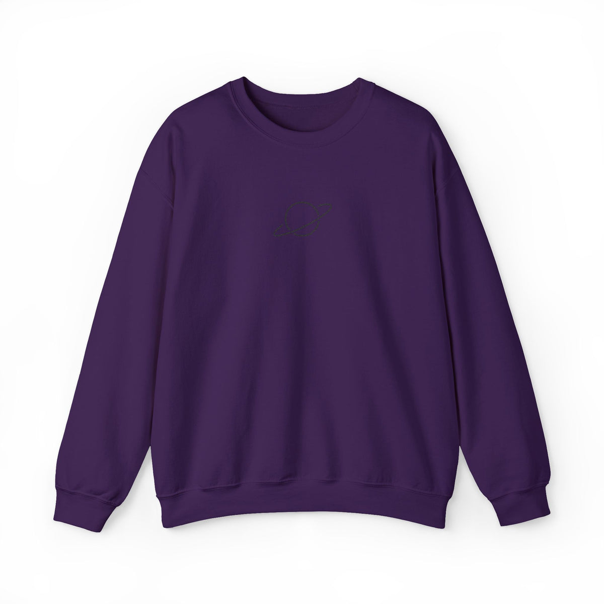Minimal Planet Crewneck Sweatshirt Embroidered