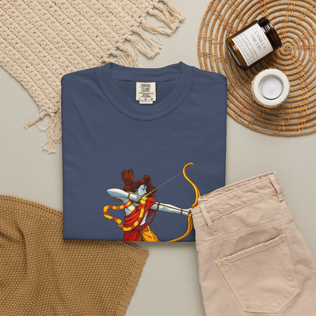 Ram Archer T-Shirt with ‘Jai Shri Ram’ Hindi Script — Hindu Festival & Devotional Tee