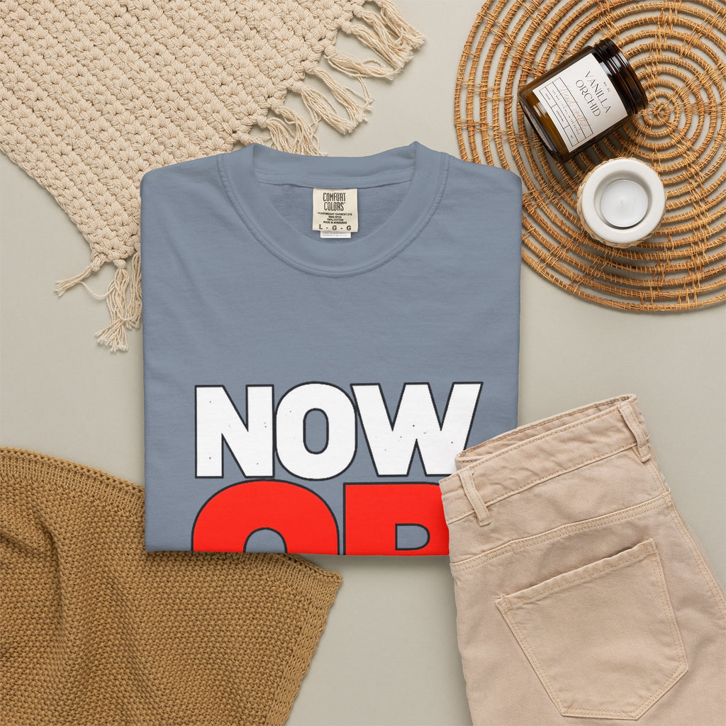 Now Or Never T-Shirt — Motivational Graphic Tee