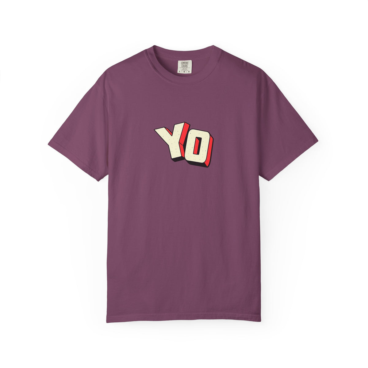 Yo Graphic T-Shirt — Retro 3D Lettering Tee
